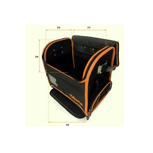 BETA TOOLS - Chariot Porte-outils Noir/orange - 021080300 - large