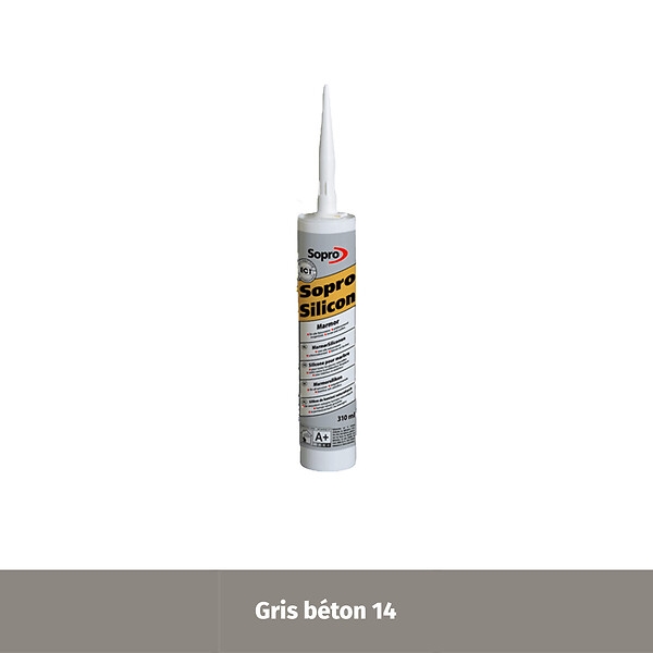 RO'MA NATURE - Mastic silicone pour pierre naturelle - Sopro - 310 ml - Gris pierre 22 - large
