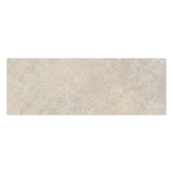 RO'MA NATURE - Carrelage effet Pierre 3D Beige Sable Hammered 100x33,3x0,86 cm Serdano - Mur intérieur (vendu par carton de 2 m²) - large