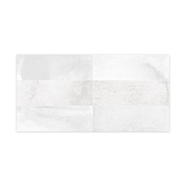 RO'MA NATURE - Carrelage Vintage effet Zellige Blanc 40x20x1,03 cm Patrina - Mur intérieur (vendu par carton de 0,96 m²) - large