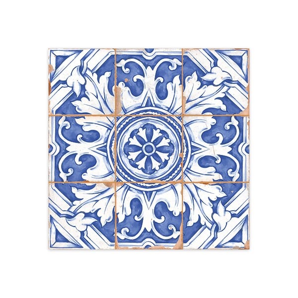 RO'MA NATURE - Carrelage Vintage Bleu Petra 33x33x0,95 cm Castelia - Mur intérieur (vendu par carton de 1,09 m²) - large