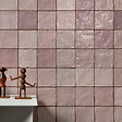 RO'MA NATURE - Carrelage effet Zellige Rose 10x10x0,85 cm Brillant Orisel - Mur intérieur (vendu par carton de 0,6 m²) - vignette