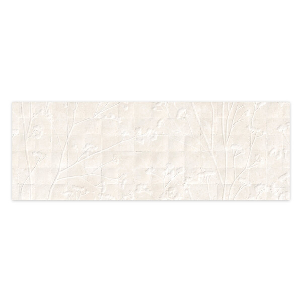 RO'MA NATURE - Carrelage effet Béton 3D Beige Nuage Flor 100x33,3x0,98 cm Montelis - Mur intérieur (vendu par carton de 1,67 m²) - large