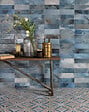 RO'MA NATURE - Carrelage Vintage effet Zellige Bleu 40x20x1,03 cm Patrina - Mur intérieur (vendu par carton de 0,96 m²) - vignette