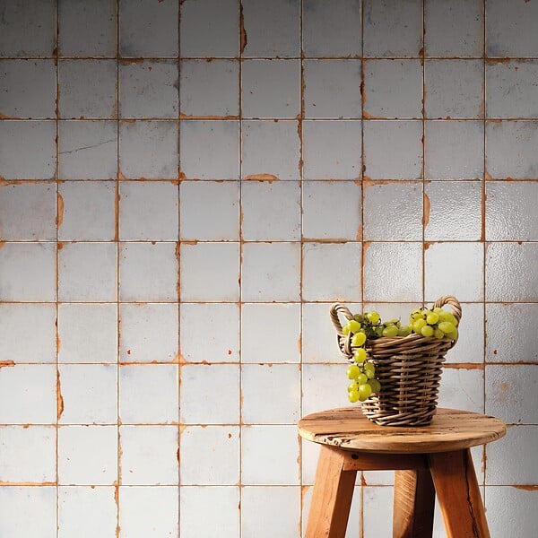RO'MA NATURE - Carrelage Vintage Blanc 33x33x0,95 cm Castelia - Mur intérieur (vendu par carton de 1,09 m²) - large