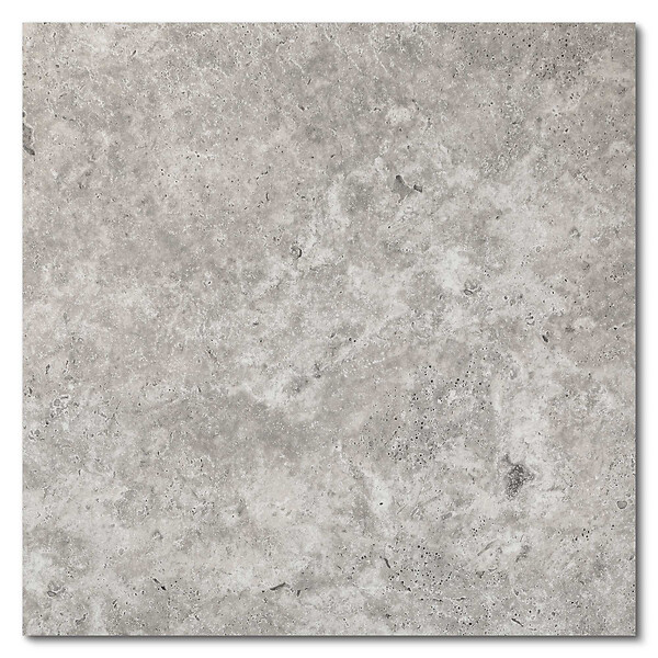 RO'MA NATURE - Carrelage effet Travertin Gris 60x60x2 cm Pietra - Sol extérieur (vendu par 0,72 m² soit 2 dalles) - large
