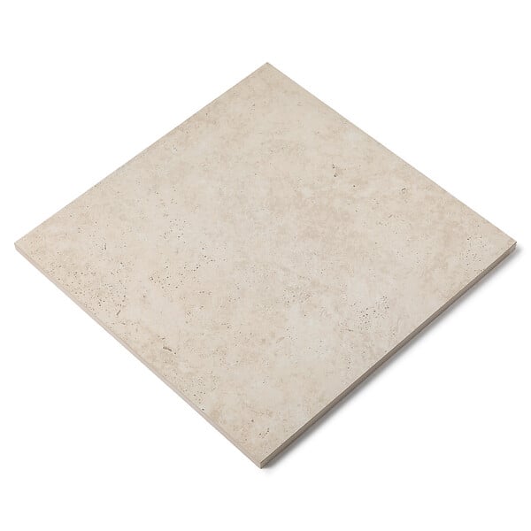 RO'MA NATURE - Carrelage effet Travertin Beige 60x60x2 cm Pietra - Sol extérieur (vendu par 0,72 m² soit 2 dalles) - large