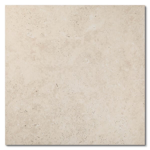 RO'MA NATURE - Carrelage effet Travertin Beige 60x60x2 cm Pietra - Sol extérieur (vendu par 0,72 m² soit 2 dalles) - large