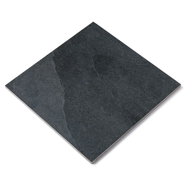 RO'MA NATURE - Carrelage effet Ardoise Noire 60x60x2 cm Pietra - Sol extérieur (vendu par 0,72 m² soit 2 dalles) - large