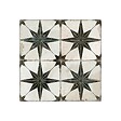RO'MA NATURE - Carrelage Vintage effet Carreau ciment Etoile Noire et Fond Blanc 45x45x0,95 cm Sparta - Sol et mur intérieur (vendu par carton de 1 m²) - vignette