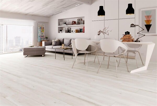 HALCON - Carrelage de sol effet bois - Série ATELIER (23,3 x 120 cm) - Dimensions: 23.3x120 cm - Coloris: Natural - Non rectifié - Epaisseur: 7.8 mm - large