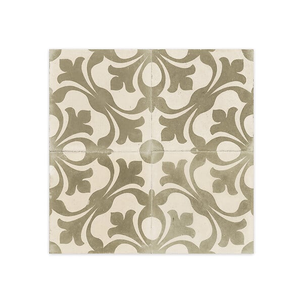 RO'MA NATURE - Carrelage Vintage effet Carreau ciment Vert 45x45x0,95 cm Morenca - Sol et mur intérieur (vendu par carton de 1 m²) - large