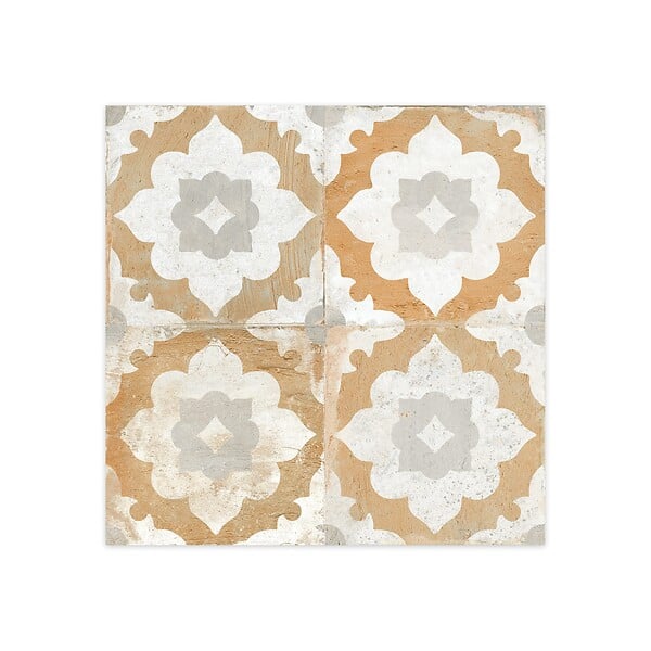RO'MA NATURE - Carrelage Vintage effet Carreau ciment Jaune Ravenna 45x45x0,95 cm Rosaria - Sol et mur intérieur (vendu par carton de 1 m²) - large