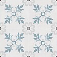 RO'MA NATURE - Carrelage effet Carreau ciment Roselis Bleu 22,3x22,3x0,9 cm Ventoril - Sol et mur intérieur (vendu par carton de 0,65 m²) - vignette