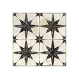 RO'MA NATURE - Carrelage Vintage effet Carreau ciment 3D Etoile Noire et Fond Blanc 45x45x0,95 cm Sparta - Sol et mur intérieur (vendu par carton de 1 m²) - vignette