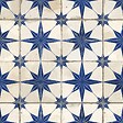 RO'MA NATURE - Carrelage Vintage effet Carreau ciment 3D Etoile Bleue et Fond Blanc 45x45x0,95 cm Sparta - Sol et mur intérieur (vendu par carton de 1 m²) - vignette