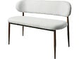 HABITAT ET JARDIN - Banc de salle à manger en tissu - 110 cm - "Sélène" - 3 places - Gris clair et marron - vignette