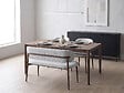 HABITAT ET JARDIN - Banc de salle à manger en tissu - 110 cm - "Sélène" - 3 places - Gris clair et marron - vignette