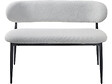HABITAT ET JARDIN - Banc de salle à manger en tissu - 110 cm - "Sélène" - 3 places - Gris clair et Noir - vignette