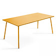 OVIALA - Ensemble table de jardin et 8 fauteuils en métal jaune - Palavas - vignette