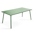 OVIALA - Ensemble table de jardin et 8 fauteuils en métal vert cactus - Palavas - vignette