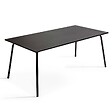OVIALA - Ensemble table de Jardin et 8 fauteuils en métal noir - Palavas - vignette