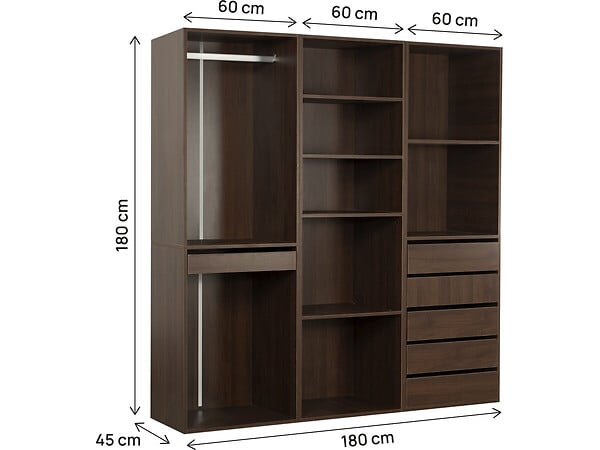 HABITAT ET JARDIN - Kit dressing " Opéra " modulable - 3 éléments - Marron - large