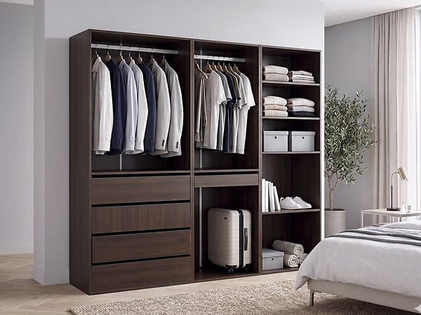 HABITAT ET JARDIN - Kit dressing modulable  "Opéra" - 3 éléments - Marron - large