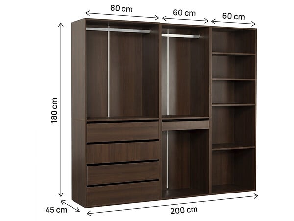 HABITAT ET JARDIN - Kit dressing modulable  "Opéra" - 3 éléments - Marron - large