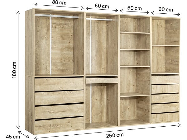 HABITAT ET JARDIN - Kit dressing " Opéra " modulable - 4 éléments - Beige - large