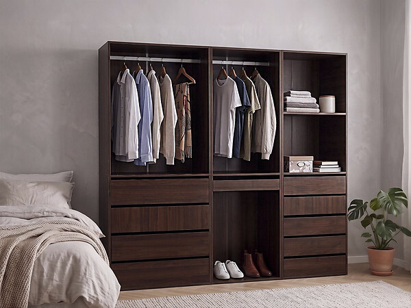 HABITAT ET JARDIN - Kit dressing " Opéra " modulable - 3 éléments - Marron - large