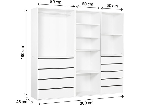 HABITAT ET JARDIN - Kit dressing " Opéra " modulable - 3 éléments - Blanc - large