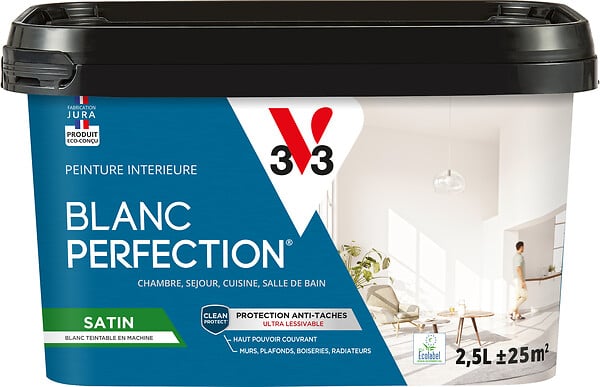 V33 PEINTURE - Peinture intérieure satin Blanc - 2.5L - large