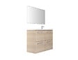 VIF - Set 2 tiroirs en PPSM - Bois clair - 45x35x1,8cm - vignette