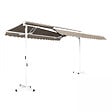 OVIALA - Store double pente avec coffre 3 x 4 m en aluminium taupe - Delgada - vignette