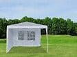 HABITAT ET JARDIN - Toile blanche de remplacement pour tente de réception - Cloison de gazebo - 1.9 x 2.9 m - vignette