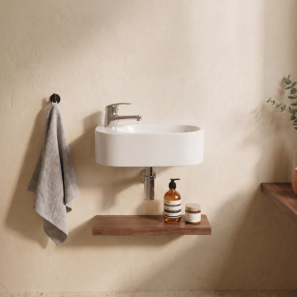 OTITEC - Lave-mains mural gauche  -42 x 22 cm -Blanc -NOVA - large