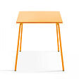 OVIALA - Table de jardin carrée en métal 4 places 70 cm  jaune - Palavas - vignette