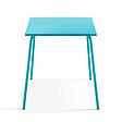 OVIALA - Table de jardin carrée en métal 4 places 70 cm bleu - Palavas - vignette