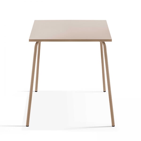 OVIALA - Table de jardin carrée en métal 4 places 70 cm taupe - Palavas - large