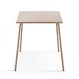 OVIALA - Table de jardin carrée en métal 4 places 70 cm taupe - Palavas - vignette