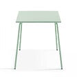 OVIALA - Table de jardin carrée en métal vert sauge 70cm - Palavas - vignette