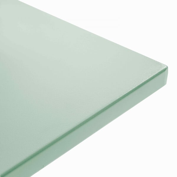 OVIALA - Table de jardin carrée en métal vert sauge 70cm - Palavas - large