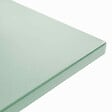 OVIALA - Table de jardin carrée en métal vert sauge 70cm - Palavas - vignette
