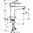 HANSGROHE - Metropol Mitigeur de lavabo 110 sans tirette ni vidage, Bronze brossé (71712140) - vignette