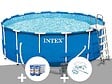 INTEX - Kit piscine tubulaire Intex Metal Frame ronde 4,57 x 1,22 m + 6 cartouches de filtration + Kit d'entretien - vignette
