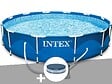 INTEX - Kit piscine tubulaire Intex Metal Frame ronde 3,66 x 0,76 m + Bâche de protection - vignette