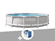 INTEX - Kit piscine tubulaire Intex Prism Frame ronde 3,66 x 0,76 m + Bâche à bulles - vignette