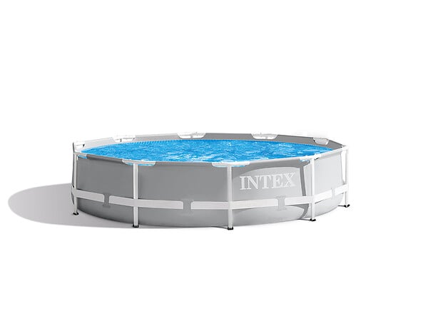INTEX - Kit piscine tubulaire Intex Prism Frame ronde 3,66 x 0,76 m + Bâche à bulles - large