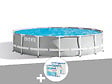 INTEX - Kit piscine tubulaire Intex Prism Frame ronde 4,57 x 1,07 m + 6 cartouches de filtration - vignette
